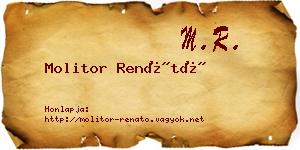 Molitor Renátó névjegykártya