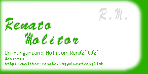 renato molitor business card